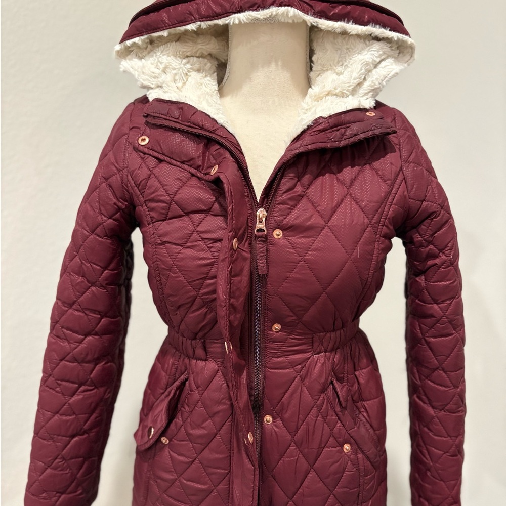 SO Kids Burgundy Quilted Puffer Jacket